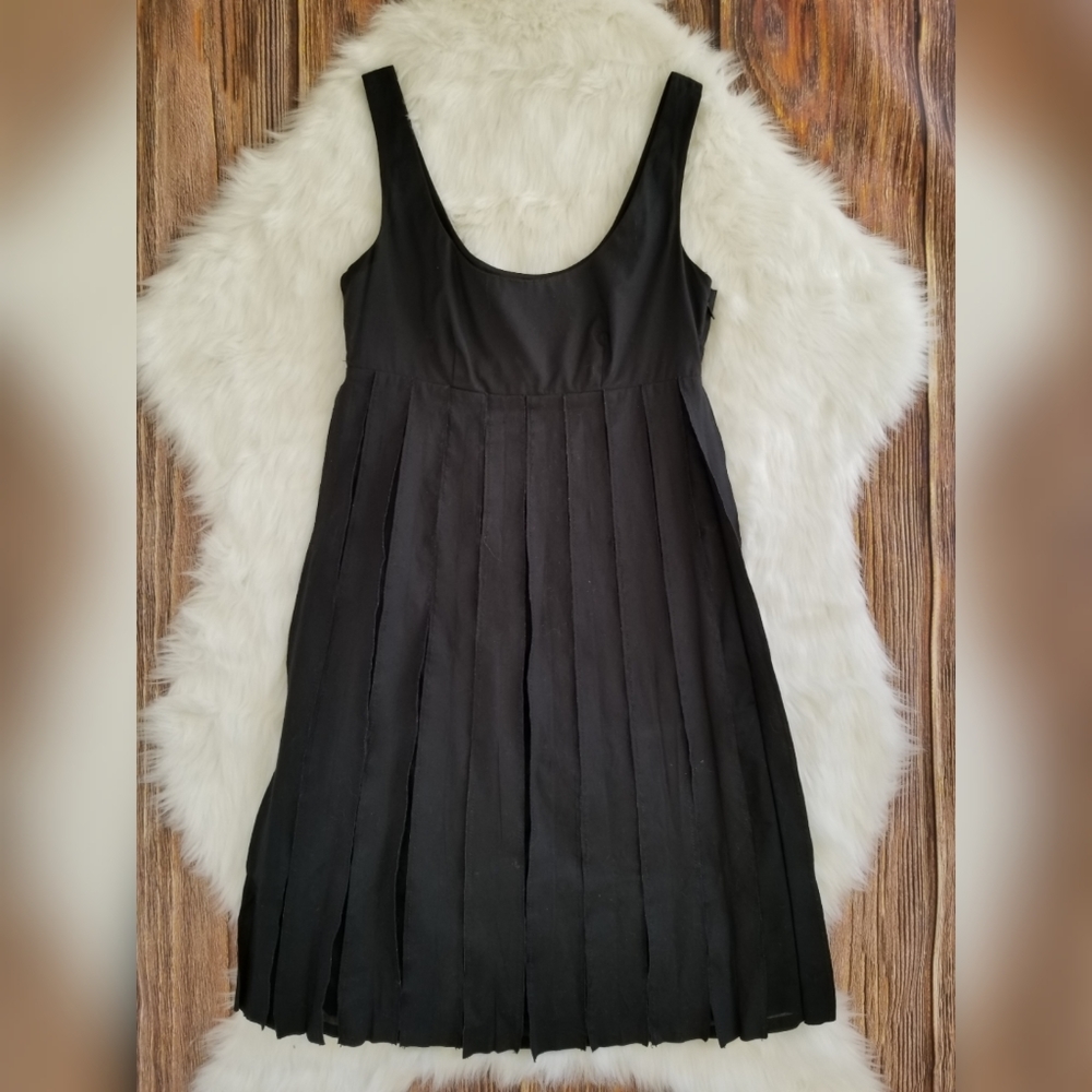 Club Monaco Womens Black Sleeveless Plated Dress